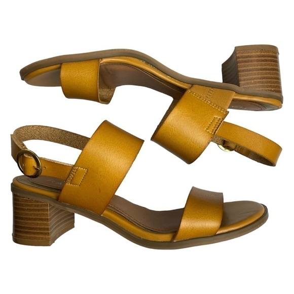 Rampage Women’s Haley Orange Faux Leather Block Heels Size 7 - Picture 7 of 14